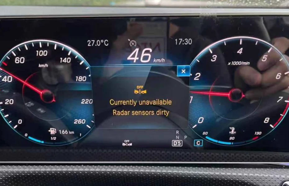 Mercedes Radar Sensor Dirty